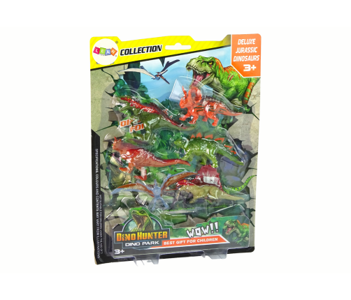 Set of Dinosaur Figurines 6 pieces Colorful