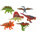 Set of Dinosaur Figurines 6 pieces Colorful