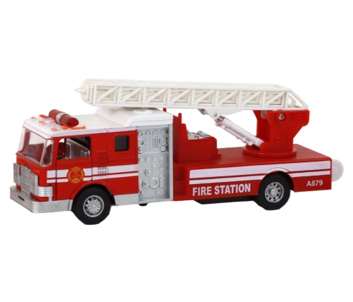 Fire Truck With Friction Drive Sound Extendable Ladder