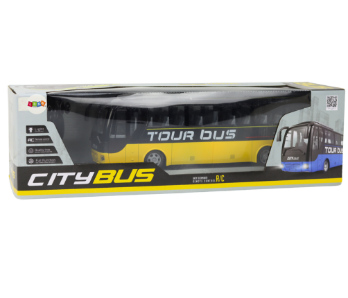 Remote Controlled RC Bus Yellow With Remote Control Light Effects