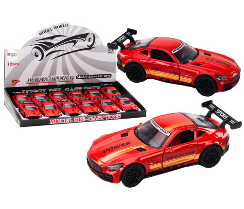 Sports Car Car 1:32 Action Figure Red Spoiler Metal