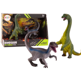 Set of Dinosaur Figures Brachinosaurus Velociraptor 2l