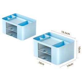 Desk Storage Organizer Drawers Blue