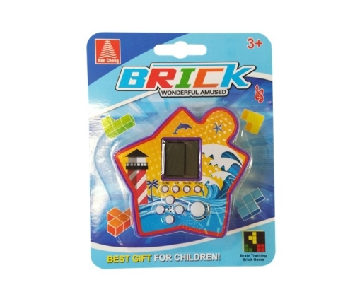 Brick Game Electronic Tetris Portable Star Purple