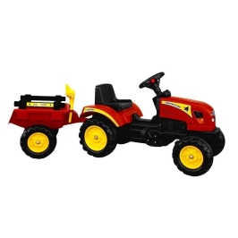 Bērnu pedāļu traktors ar piekabi Red 135 cm