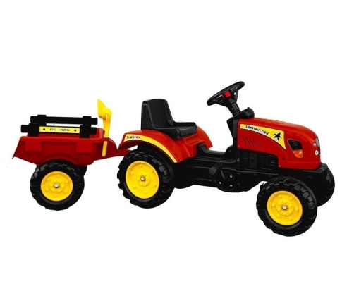 Bērnu pedāļu traktors ar piekabi Red 135 cm