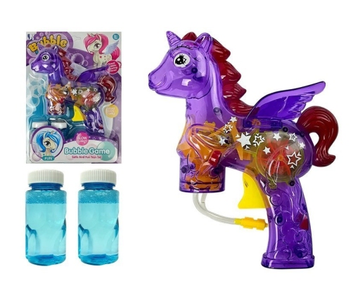 Soap Bubble Gun Unicorn Purple