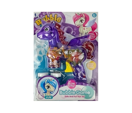 Soap Bubble Gun Unicorn Purple