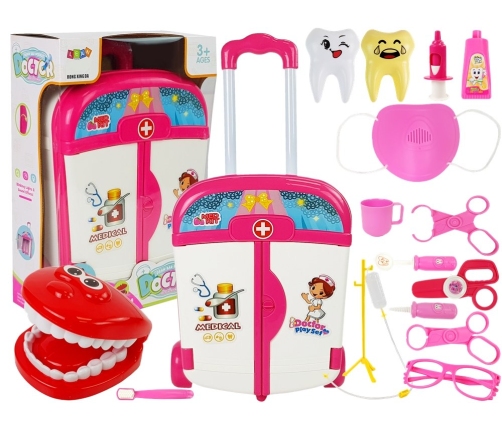 Little Dentist's Medical Set Case Medicine Scissors Syringe Teeth