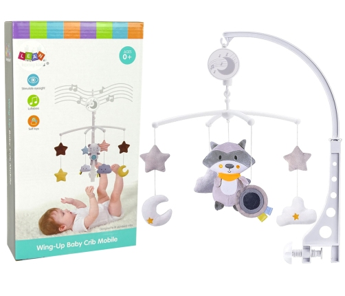 Melody Plush Racconn Carrousel for Baby's Cot