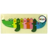 Set of Wooden Puzzles Crocodile Numbers