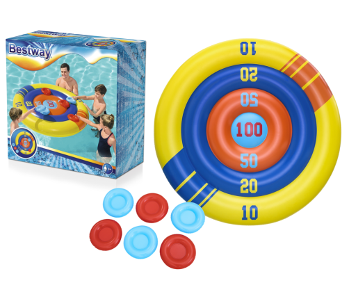 Inflatable Pool Game Arcade Shield, Frisbee 140 cm Bestway 52566