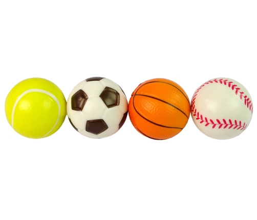 Set of Soft Balls 4 pcs. Sport Golf Tennis Football