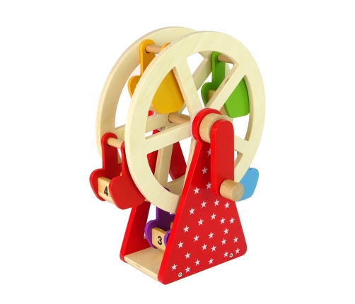 Rotating Wooden Ferris Wheel Figures