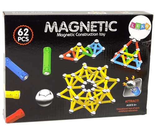 Magnetic bricks MAGNETIC  62 elements  Create extraordinary buildings!