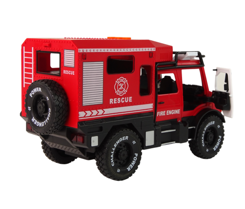 Off-Road Vehicle Fire Department Red Opening Doors Sounds Lights