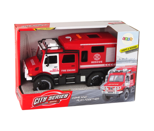 Off-Road Vehicle Fire Department Red Opening Doors Sounds Lights