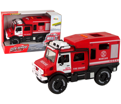 Off-Road Vehicle Fire Department Red Opening Doors Sounds Lights