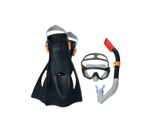 Diving Set Mask, Snorkel, Fins Black Bestway 25020