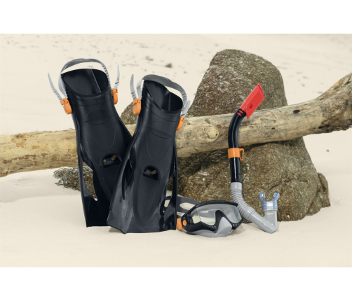 Diving Set Mask, Snorkel, Fins Black Bestway 25020