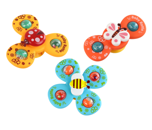 Sensory Toy Spinners Ladybug Bee Butterfly Suction Cups