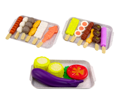 Grill Set Vegetables Figurines Grill BBQ Party 37 pieces.