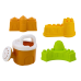 Set of Sand Toys, Grinder, Molds, Castles, Watering Can, Pink