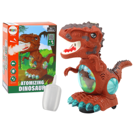 Dinosaur Dancing Obstacle Sensor Lights Sounds Brown