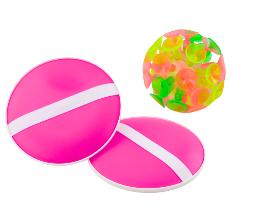 Arcade Game Round Palettes Ball With Suction Cups Pink