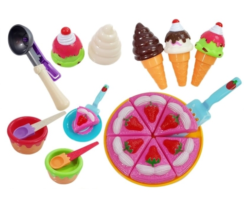 Set of Sweets Desserts Ice Cream Cookies Accessories