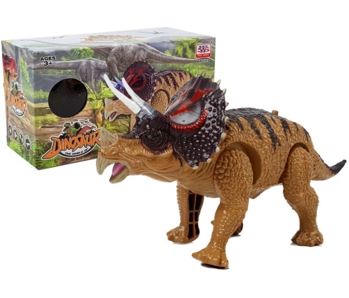 Dinosaur Triceratops Battery Operated Yellow