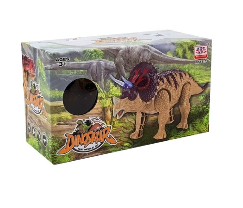 Dinosaur Triceratops Battery Operated Yellow