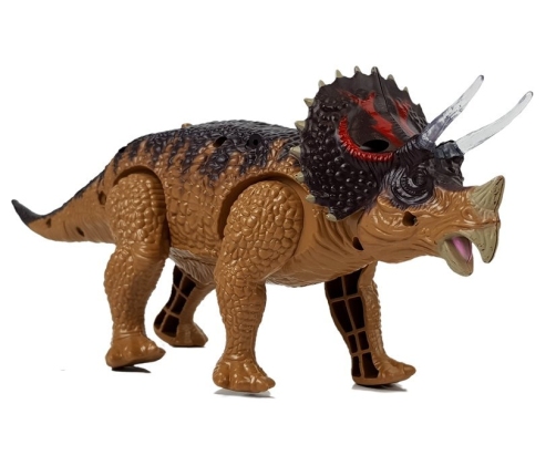 Dinosaur Triceratops Battery Operated Yellow