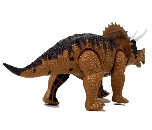 Dinosaur Triceratops Battery Operated Yellow