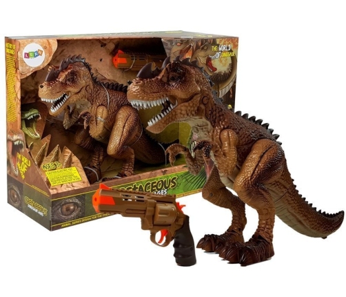 Moving Tyrannosaurus Dinosaur with Gun Sound Light Yellow