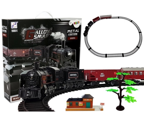 Metal Train Battery Steam Train Sound Tracks Tree Accessories