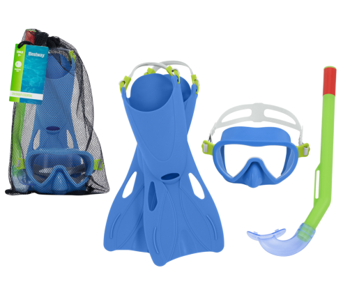 Diving Kit Blue Mask, Fins, Tube Bestway 25039