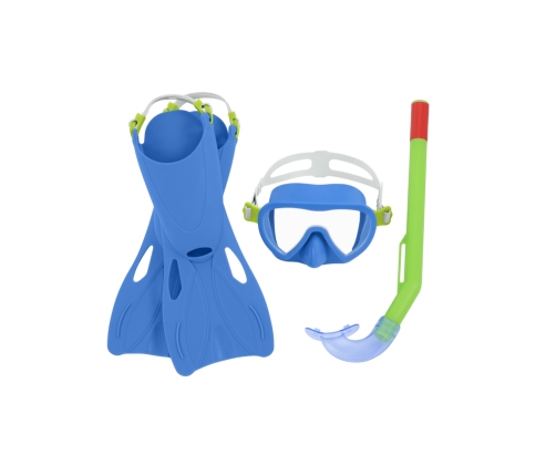 Diving Kit Blue Mask, Fins, Tube Bestway 25039