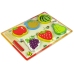 Wooden Fruit Chopping Set 6 Pieces Strawberry Pear Grape