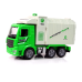 Green Refuse Truck Moving Container Luminous Wheels