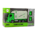 Green Refuse Truck Moving Container Luminous Wheels