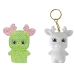 DIY Diamond Creative Kit  Green Reindeer Crystals Sequins 3D Keyring