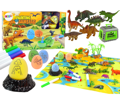 DIY Creative Kit Dinosaurs Eggs to Paint Transporter