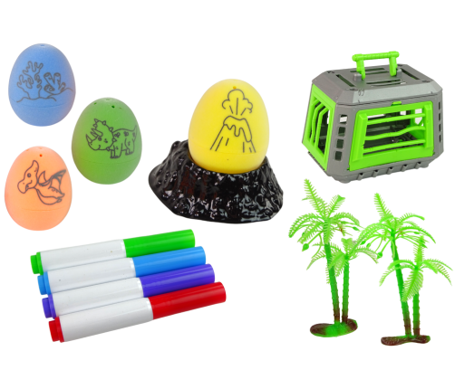 DIY Creative Kit Dinosaurs Eggs to Paint Transporter