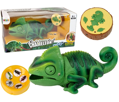 Remote Controlled Chameleon Green Light 28 cm