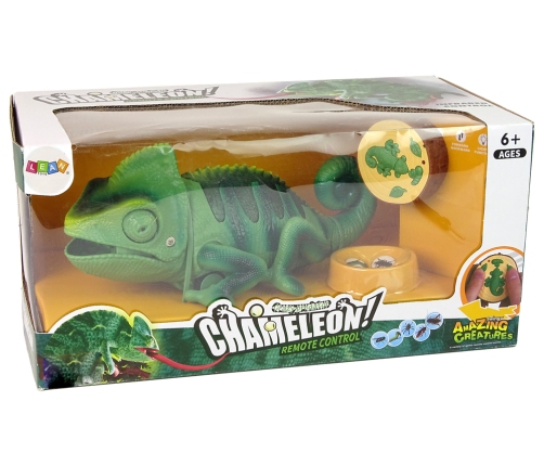 Remote Controlled Chameleon Green Light 28 cm