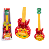 Toy Guitar for Children, Adjustable Strings, Red Reindeer