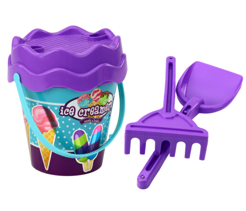 Sand Set, Bucket, Spatula, Rake, Watering Can, Ice Cream