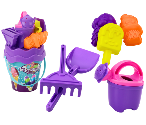 Sand Set, Bucket, Spatula, Rake, Watering Can, Ice Cream