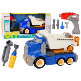 Blue Cartoon Turning Tipper DIY Truck